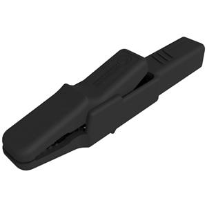 Veiligheids-krokodilklem Steekaansluiting 4 mm CAT II 300 V Zwart SKS Hirschmann AK 2 B