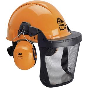 3M Forest Forstschutzhelm mit integriertem Visier Orange