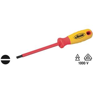 Vigor Platte schroevendraaier VDE Kopbreedte: 4 mm Koplengte: 100 mm