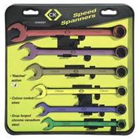 c.ktools C.K Tools Ring-Maul Schlüsselsatz "Speedspanner", farbcodiert, metrisch, 6-teilig