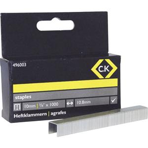 c.ktools C.K Tools Klammern für Tacker, viereckig, 10,5 x 10 mm