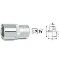 Hazet - 850A-11/32 Buiten zeskant Dopsleutelinzetstuk 1/4" (6.3 mm) Afmeting, lengte 25 mm