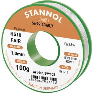 Stannol Soldeertin Spoel Sn99.3Cu0.7 100 g 1.0 mm