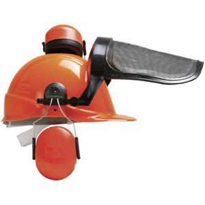 l+dupixx Forstschutzhelm mit integriertem Visier Orange EN 397, EN 1731, EN 352