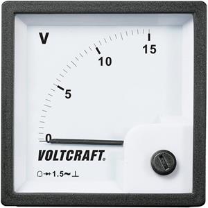 Voltcraft AM-72x72/15V Analoog inbouwmeetinstrument AM-72x72/15 V 15 V/AC Draaispoel