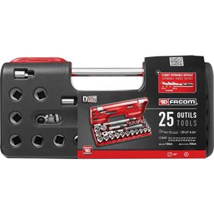 Facom SXL.DBOX3PB Dopsleutelset Metrisch 1/2 (12.5 mm) 25-delig