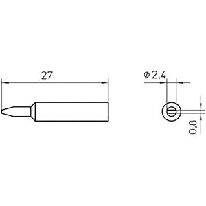 Weller XNT B Soldeerpunt Beitelvorm Grootte soldeerpunt 2.4 mm