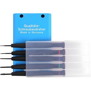 Uhrmacher-Schraubendreher-Satz 5teilig Klingenbreite: 1 mm, 1.5 mm, 2 mm, 2.5 mm, 3m