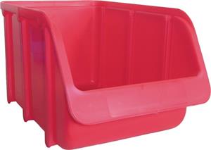 Alutec München Lagersichtbox maat 3 Rood (l x b x h) 240 x 145 x 125 mm