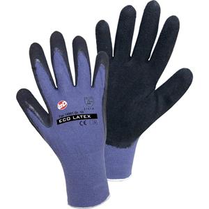 Handschuhe, VE 12 Paar blau / schwarz, ECO LATEX FOAM Größe 9 (L)