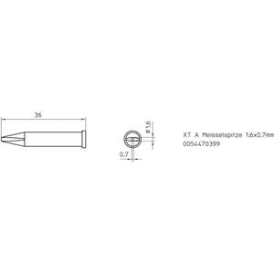Weller XT-A Soldeerpunt Beitelvorm Grootte soldeerpunt 1.6 mm