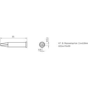 Weller XT-B Soldeerpunt Beitelvorm Grootte soldeerpunt 2.4 mm