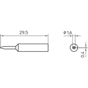 Weller XNT 6 Soldeerpunt Beitelvorm Grootte soldeerpunt 1.6 mm Lengte soldeerpunt: 30 mm Inhoud: 1 stuk(s)