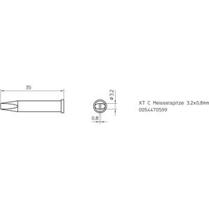 Weller XT-C Soldeerpunt Beitelvorm Grootte soldeerpunt 3.2 mm