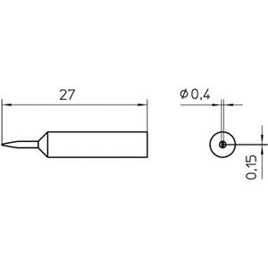 Weller XNT 1SC Soldeerpunt Beitelvorm Grootte soldeerpunt 0.4 mm Lengte soldeerpunt 27 mm