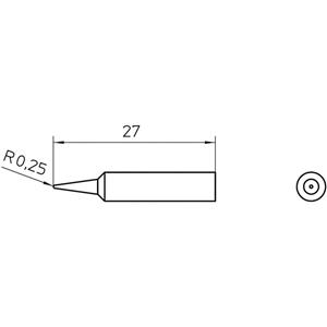 Weller XNT 1 Soldeerpunt Ronde vorm Grootte soldeerpunt 0.5 mm