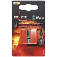 Wera 851/1 IMP DC PH 2 x 25 mm SB Kruis-bit PH 2 Gereedschapsstaal gelegeerd, Diamant gecoat D 6.3 1 stuks