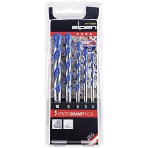 Alpen 25700005100 Granieten boor set 5-delig Cilinderschacht 1 set