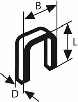Bosch Schmalrückenklammer Typ 55, 6 x 1,08 x 16 mm, 1000er-Pack