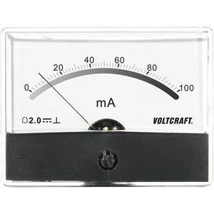 Voltcraft AM-86X65/100 MA Inbouwmeter AM-86X65/100 mA/DC 100 mA Draaispoel