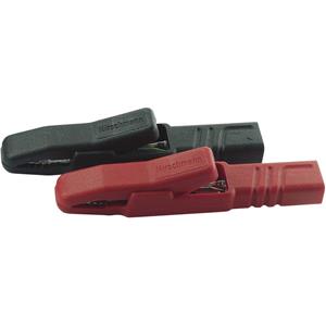 skshirschmann AK 2 S Set Krokodilklemmen-Set Steckanschluss 4mm CAT I Schwarz, Rot