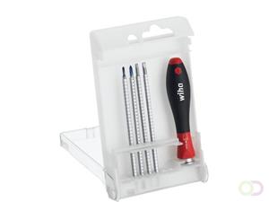Wiha - Screwdriver with interchangeable blade set SYSTEM 4 269 EB5-3 SYSTEM 4 SET 5-tlg, SF-telescopic, E-BOX