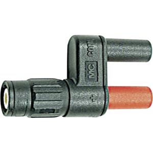 Stäubli XM-BB/4 Messadapter BNC-Stecker - Buchse 4mm berührungssicher Schwarz, Rot