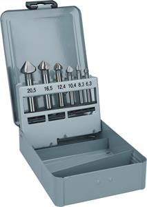 Kegelverzinkboor set 6-delig 6.3 mm, 8.3 mm, 10.4 mm, 12.4 mm, 16.5 mm, 20.5 mm HSS Bosch 2608597527 Cilinderschacht 1 set