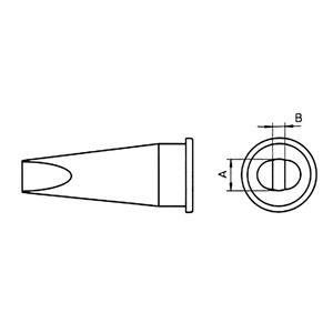 Weller LHT-C Soldeerpunt Beitelvorm, recht Grootte soldeerpunt 3.2 mm