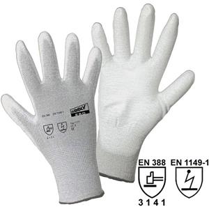 Leipold + Döhle L+D ESD Nylon/Carbon-PU Nylon Arbeitshandschuh Größe (Handschuhe): 8, M EN 388 , EN 114