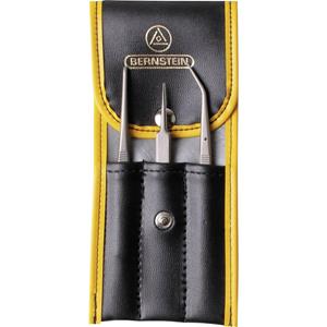Bernstein 3-delige set titanium elektronica pincetten Uitvoering Superpuntig/rond-breed/fijn-gebogen 5-030