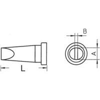 Weller LT-A Soldeerpunt Beitelvorm, recht Grootte soldeerpunt 1.6 mm