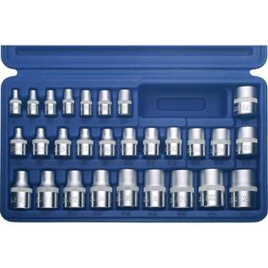 kunzer Außen-TORX Steckschlüsseleinsatz-Set 28teilig 3/8  (10 mm), 1/4  (6.3 mm), 1/2  (12.5