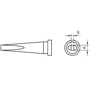 Weller LT-M Soldeerpunt Beitelvorm, lang Grootte soldeerpunt 3.2 mm