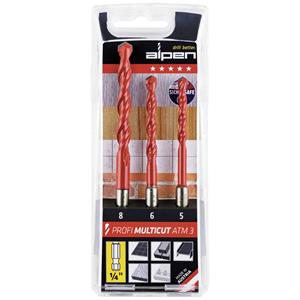 Alpen 100803100 Multifunctionele boor set 3-delig