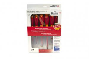 Wiha Sleufkop schroevendraaierset SoftFinish electric slimFix 3201 K6 6-delig 35389 