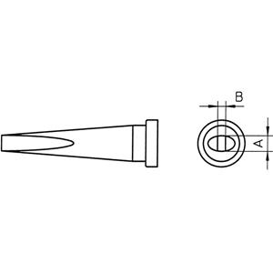 Weller LT-L Soldeerpunt Beitelvorm, lang Grootte soldeerpunt 2 mm