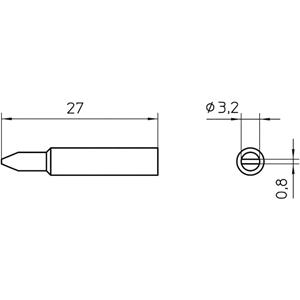 Weller XNT C Soldeerpunt Beitelvorm Grootte soldeerpunt 3.2 mm