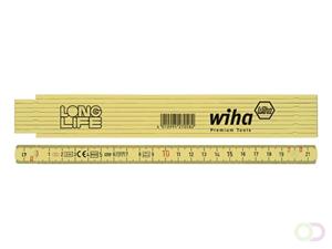 Wiha Duimstok longlife  410 2000 metrisch 10 delen ( geel ) 15mm / 2 meter 27058