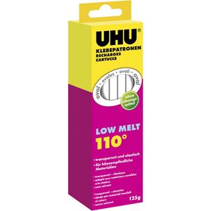 UHU Klebepatrone Low Melt, 125 g, transparent
