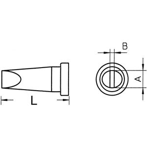 Weller LT-H Soldeerpunt Beitelvorm, recht Grootte soldeerpunt 0.8 mm