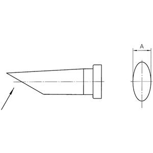 Weller LT-BB Soldeerpunt Ronde vorm, lang, afgeschuind Grootte soldeerpunt 2.4 mm Inhoud: 1 stuk(s)