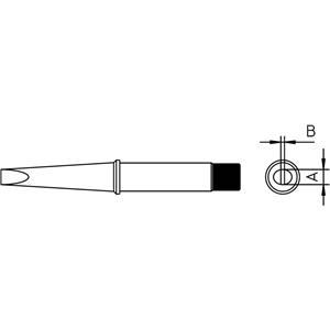 Weller 4CT6D7-1 Soldeerpunt Beitelvorm, recht Grootte soldeerpunt 5 mm