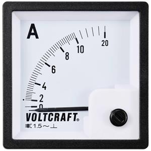 Voltcraft AM-72X72/10A Analoog inbouwmeetinstrument AM-72x72/10 A 10 A Weekijzer