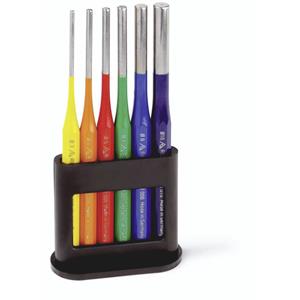 rennsteigwerkzeuge Rennsteig Werkzeuge Pendrijverset in bonte kunststof houder 425 560 6 RC