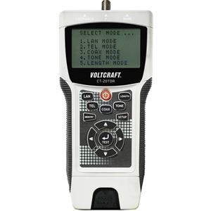 Voltcraft Kabeltester CT-20TDR Geeignet für geschirmte/ungeschirmte Kabel, CAT3, CAT4, CAT5, CAT5E, Q59018