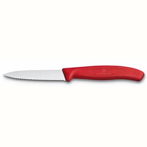 Victorinox Swissclassic schilmes 8cm gekarteld lemmet rood handvat