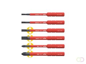 Wiha - Bit set slimBit electric 2831 B6-01 SET 6-tlg slimVario, Schlitz, PH
