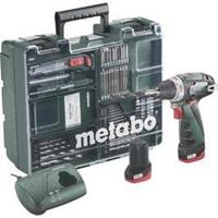 10.8V Akku Bohrschrauber PowerMaxx BS | 2x Akku 2.0Ah inkl. Werkzeugkoffer - METABO