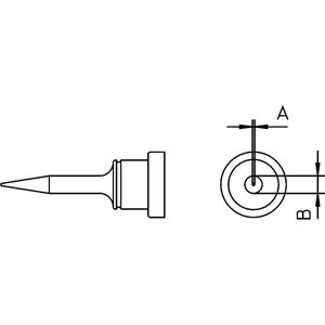 Weller LT-1S Soldeerpunt Ronde vorm, lang Grootte soldeerpunt 0.2 mm